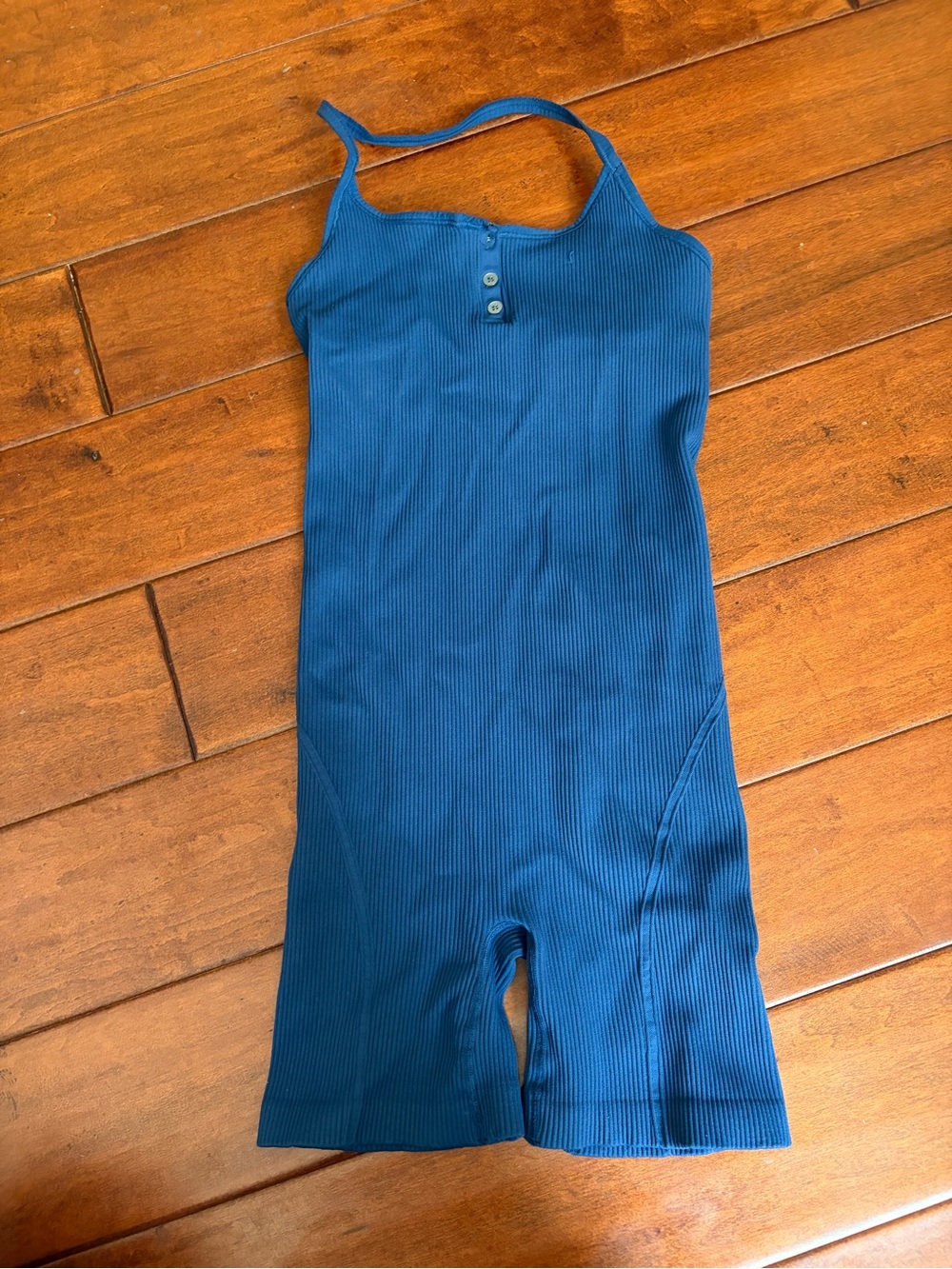 Madewell Biker Unitard Ribbed Tank Romper